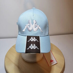 Kappa Baseball Hat Unisex Blue White Logo Strapback Streetwear Cap New With Tags